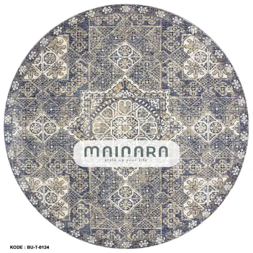Karpet Tradisional (BU-T-0124) - Blue,Grey,Cream
