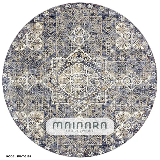 Karpet Tradisional (BU-T-0124) - Blue,Grey,Cream