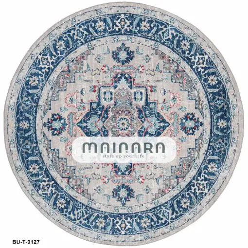 Karpet Tradisional (BU-T-0127) - Blue,Grey,Pink