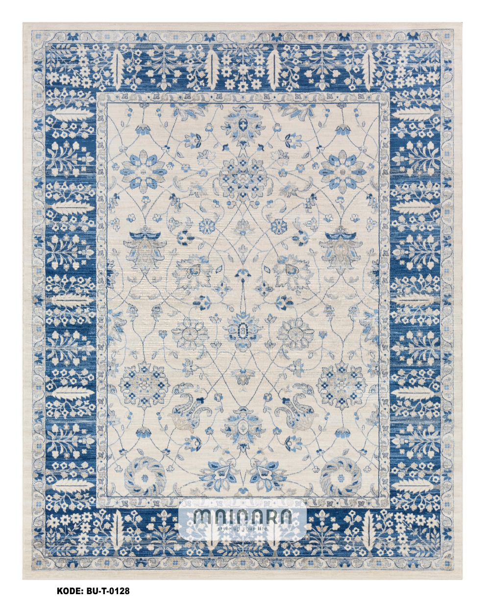 Karpet Tradisional (BU-T-0128) - Blue,Grey