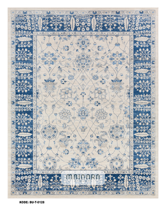 Karpet Tradisional (BU-T-0128) - Blue,Grey