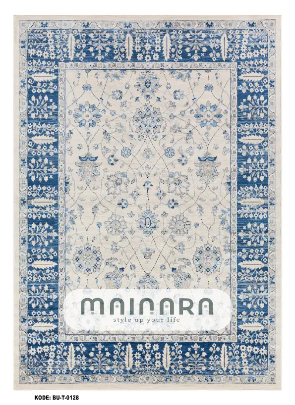 Karpet Tradisional (BU-T-0128) - Blue,Grey