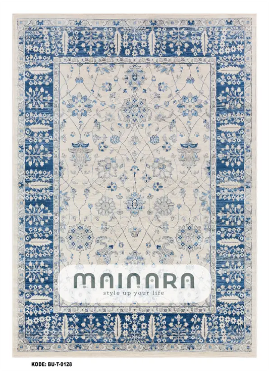 Karpet Tradisional (BU-T-0128) - Blue,Grey
