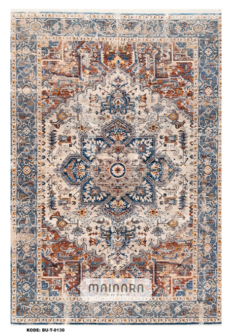 Karpet Tradisional (BU-T-0130) - Blue,Brown