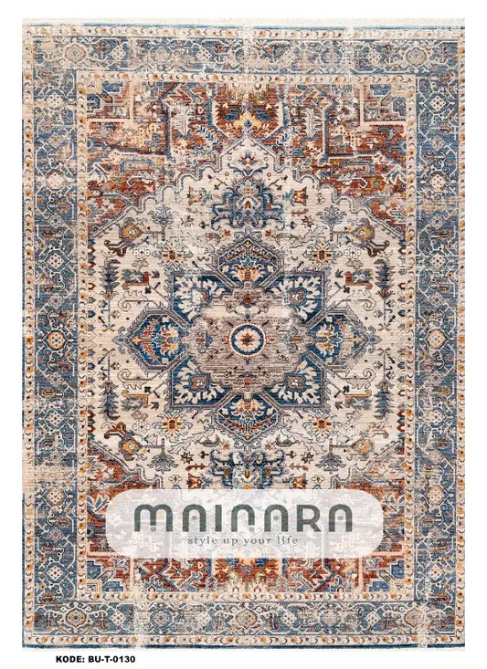 Karpet Tradisional (BU-T-0130) - Blue,Brown