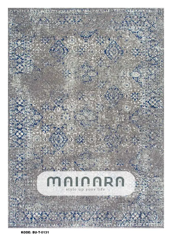 Karpet Tradisional (BU-T-0131) - Blue,Grey