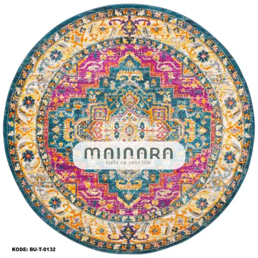 Karpet Tradisional (BU-T-0132) - Blue,Purple,Pink,Yellow