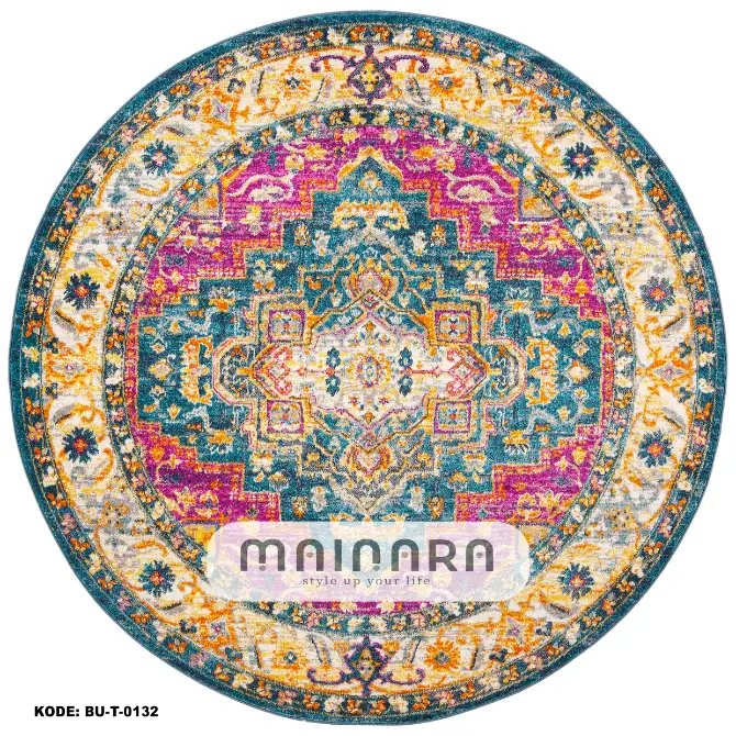 Karpet Tradisional (BU-T-0132) - Blue,Purple,Pink,Yellow