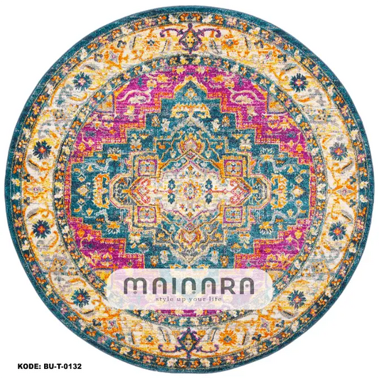 Karpet Tradisional (BU-T-0132) - Blue,Purple,Pink,Yellow