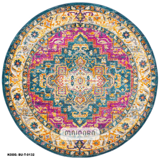 Karpet Tradisional (BU-T-0132) - Blue,Purple,Pink,Yellow