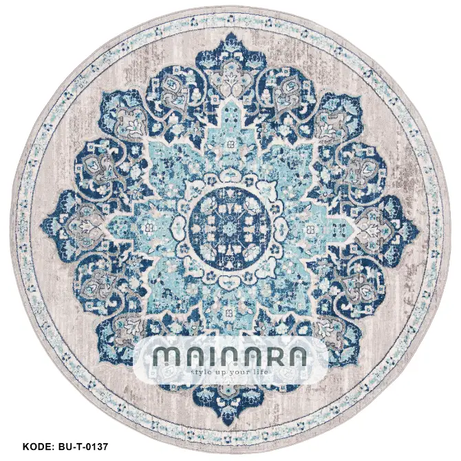Karpet Tradisional (BU-T-0138) - Blue,Grey
