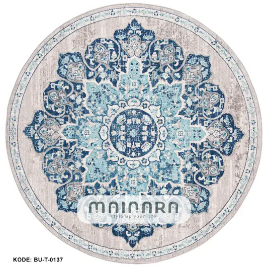 Karpet Tradisional (BU-T-0138) - Blue,Grey