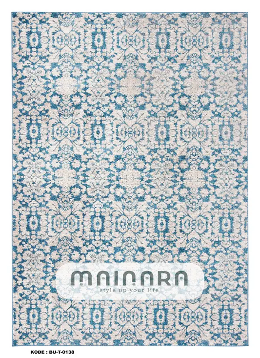 Karpet Tradisional (BU-T-0139) - Blue,Grey