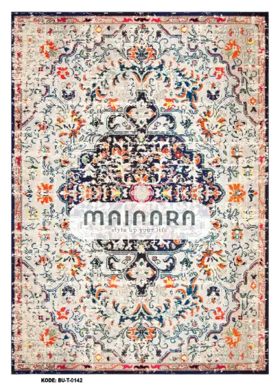 Karpet Tradisional (BU-T-0142) - Blue,Orange,Navy