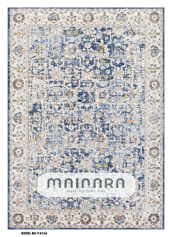 Karpet Tradisional (BU-T-0144) - Blue,Grey