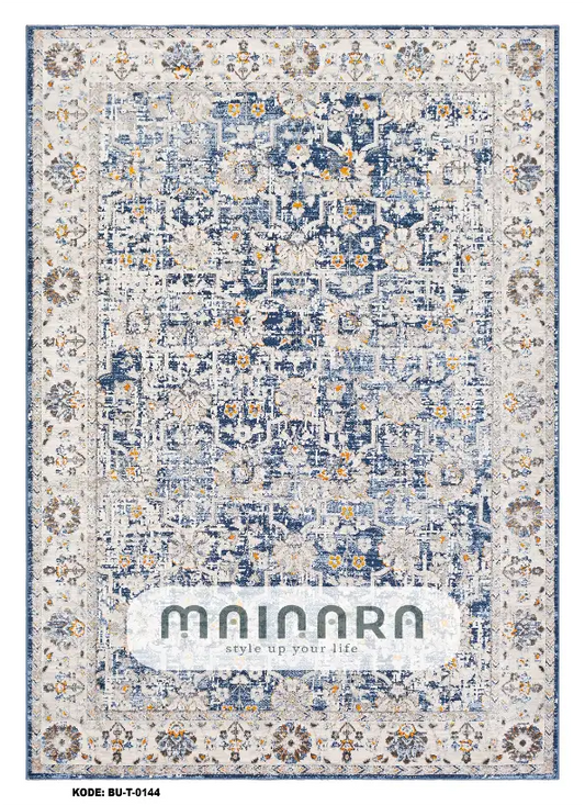 Karpet Tradisional (BU-T-0144) - Blue,Grey