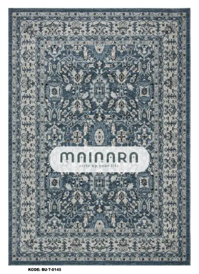 Karpet Tradisional (BU-T-0145) - Blue,Grey