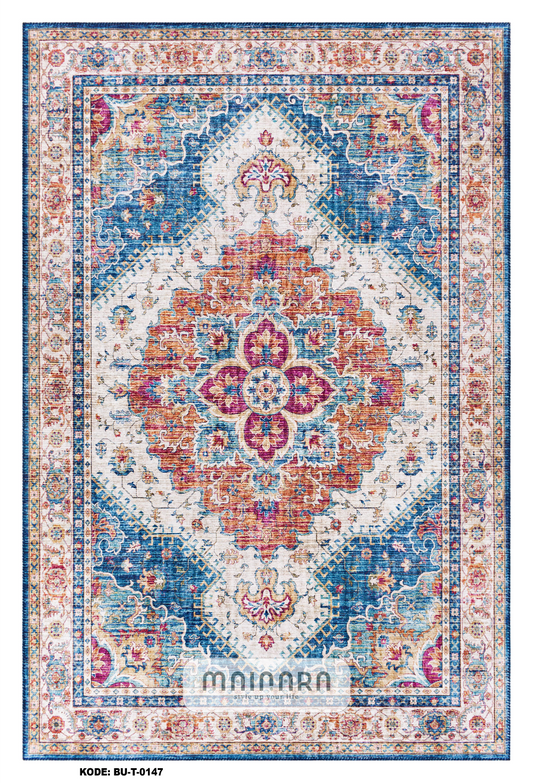 Karpet Tradisional (BU-T-0147) - Blue,Orange