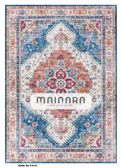 Karpet Tradisional (BU-T-0147) - Blue,Orange