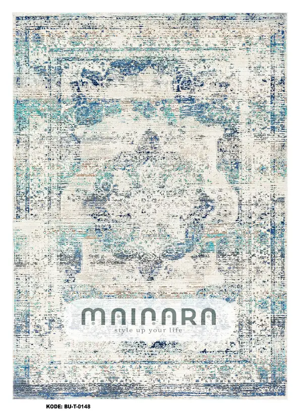 Karpet Tradisional (BU-T-0148) - Blue,Grey,Tosca