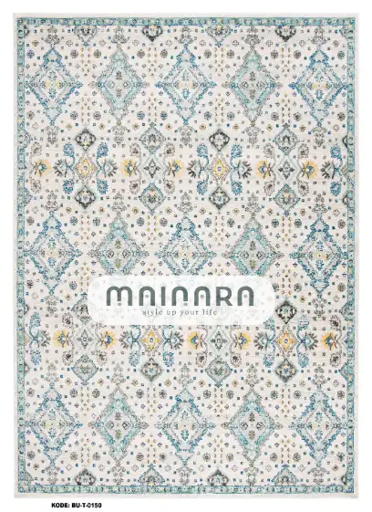 Karpet Tradisional (BU-T-0150) - Blue,Lime,Tosca
