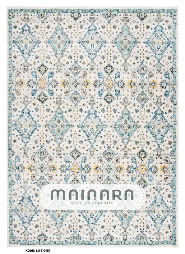 Karpet Tradisional (BU-T-0150) - Blue,Lime,Tosca
