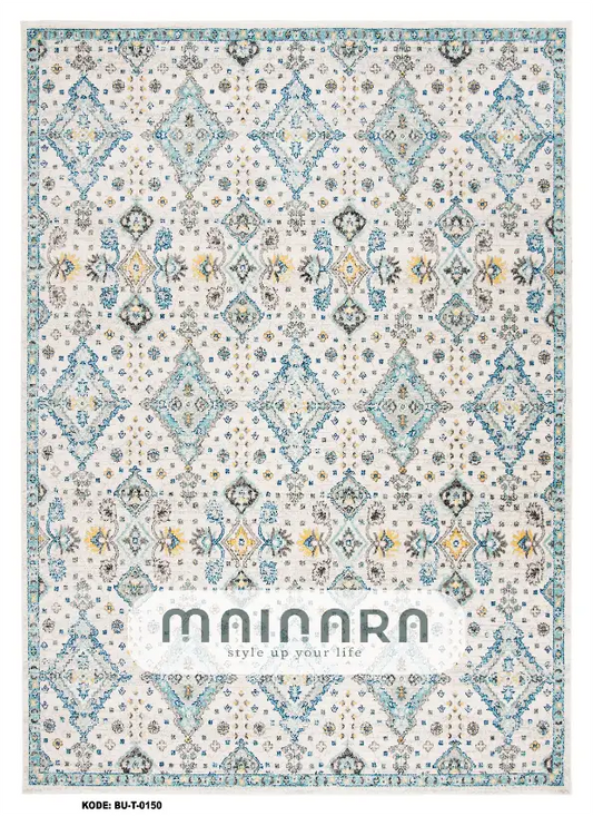 Karpet Tradisional (BU-T-0150) - Blue,Lime,Tosca