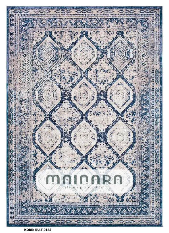 Karpet Tradisional (BU-T-0152) - Blue,Grey