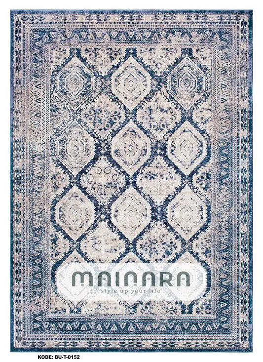 Karpet Tradisional (BU-T-0152) - Blue,Grey