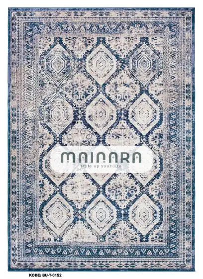 Karpet Tradisional (BU-T-0152) - Blue,Grey