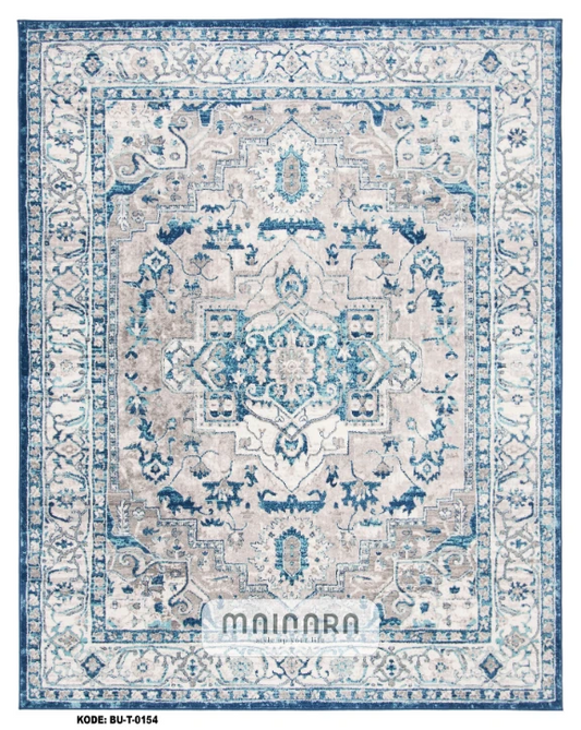 Karpet Tradisional (BU-T-0154) - Blue,Grey