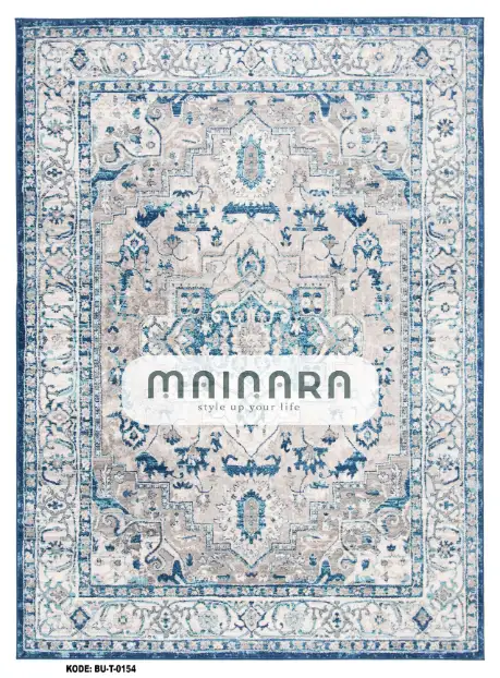 Karpet Tradisional (BU-T-0154) - Blue,Grey