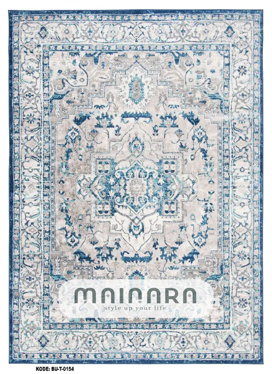 Karpet Tradisional (BU-T-0154) - Blue,Grey