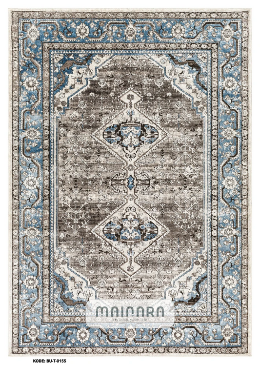 Karpet Tradisional (BU-T-0155) - Blue,Grey,Brown