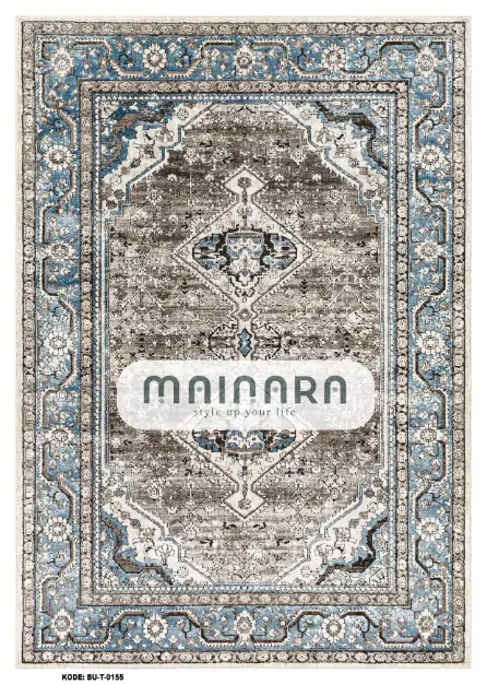 Karpet Tradisional (BU-T-0155) - Blue,Grey,Brown
