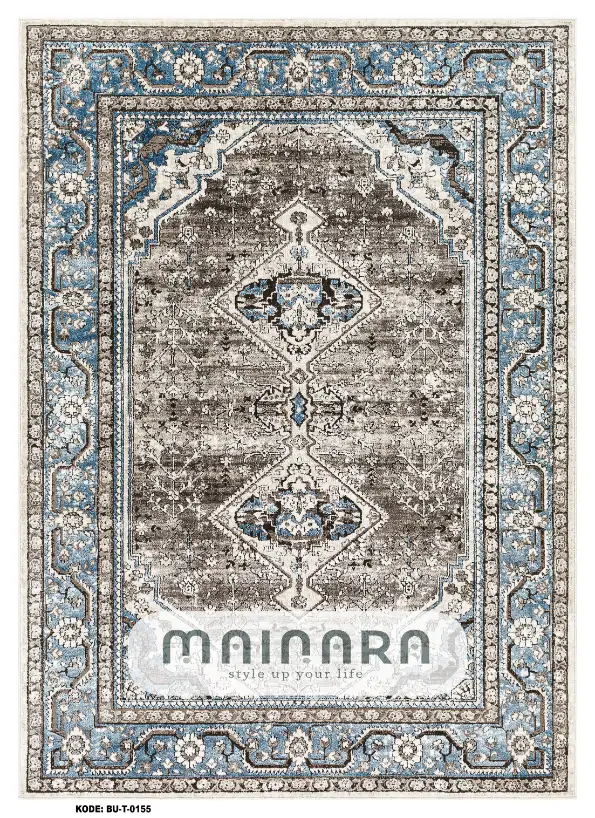 Karpet Tradisional (BU-T-0155) - Blue,Grey,Brown