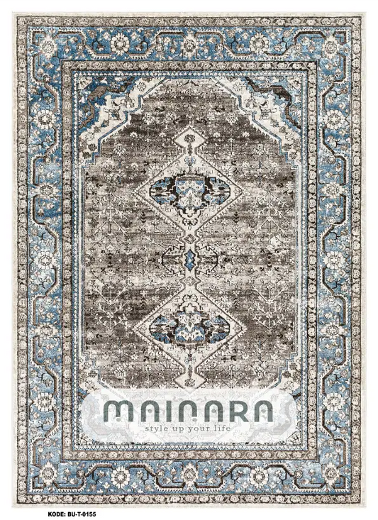 Karpet Tradisional (BU-T-0155) - Blue,Grey,Brown