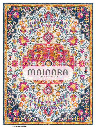 Karpet Tradisional (BU-T-0158) - Blue,Pink,Orange,navy