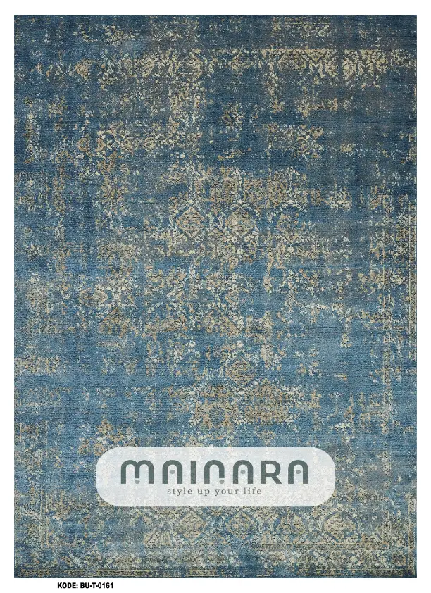 Karpet Tradisional (BU-T-0161) - Blue,Cream