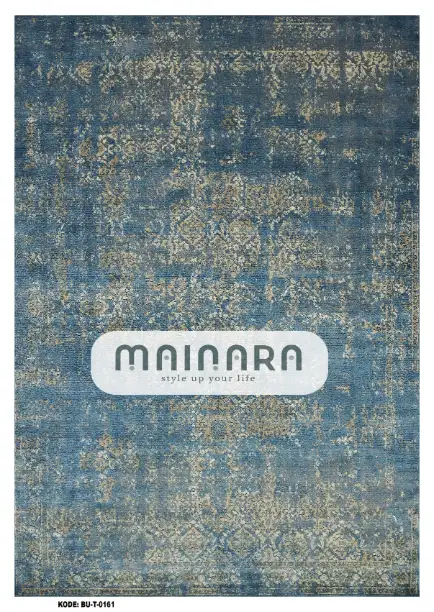 Karpet Tradisional (BU-T-0161) - Blue,Cream