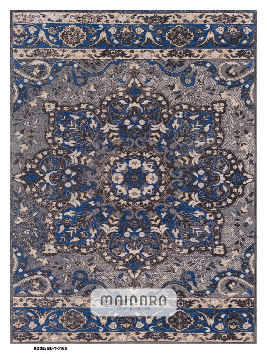 Karpet Tradisional (BU-T-0165) - Blue,Grey