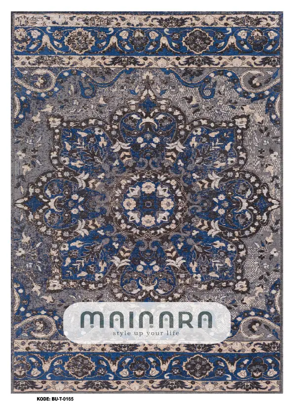 Karpet Tradisional (BU-T-0165) - Blue,Grey