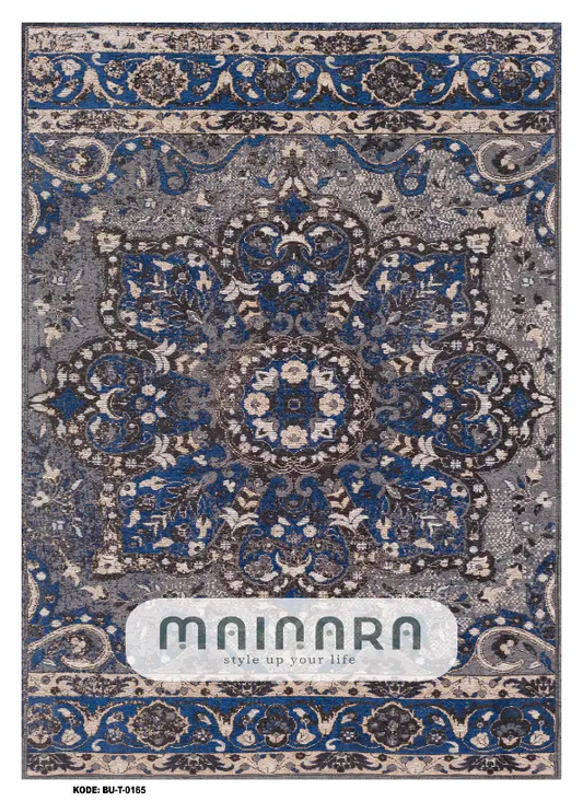 Karpet Tradisional (BU-T-0165) - Blue,Grey