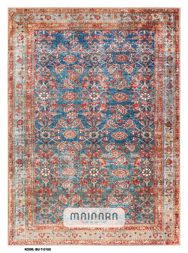 Karpet Tradisional (BU-T-0168) - Blue,Red