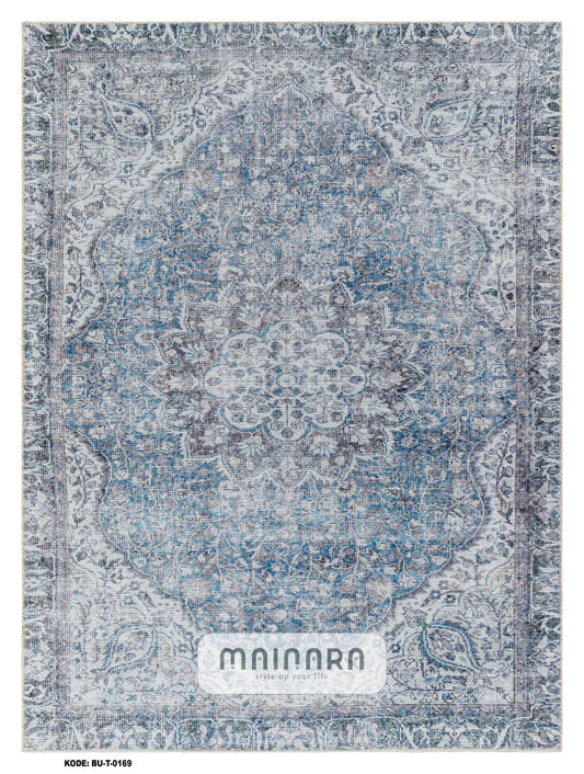 Karpet Tradisional (BU-T-0169) - Blue,Grey