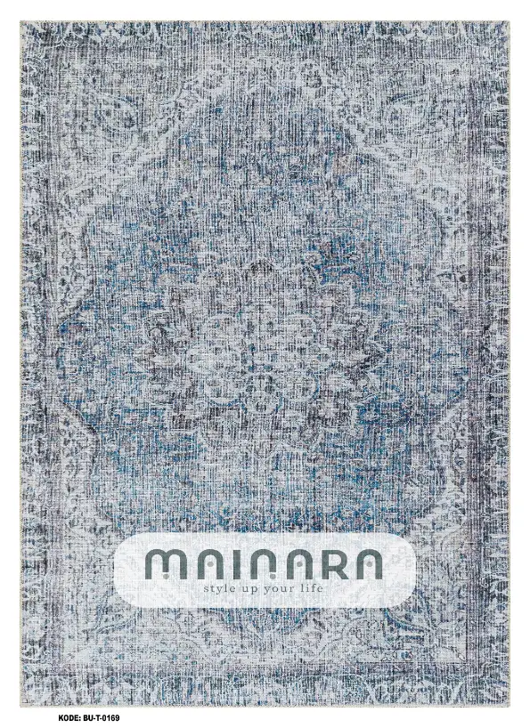 Karpet Tradisional (BU-T-0169) - Blue,Grey