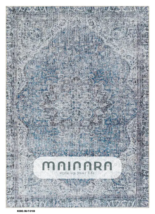 Karpet Tradisional (BU-T-0169) - Blue,Grey