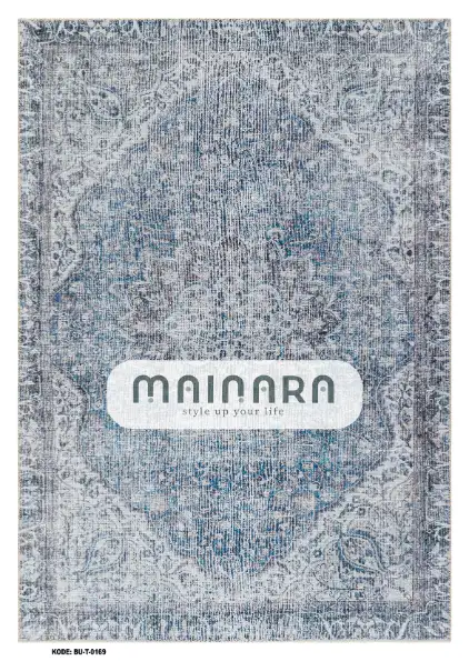 Karpet Tradisional (BU-T-0169) - Blue,Grey