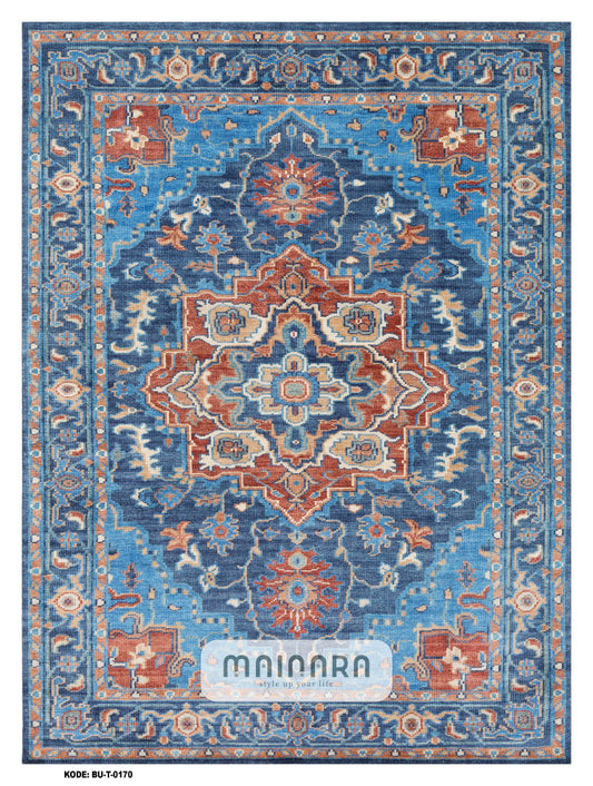 Karpet Tradisional (BU-T-0170) - Blue,Orange