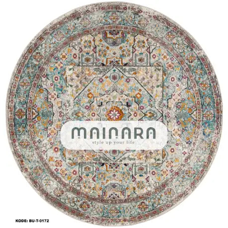 Karpet Tradisional (BU-T-0172) - Blue,Cream